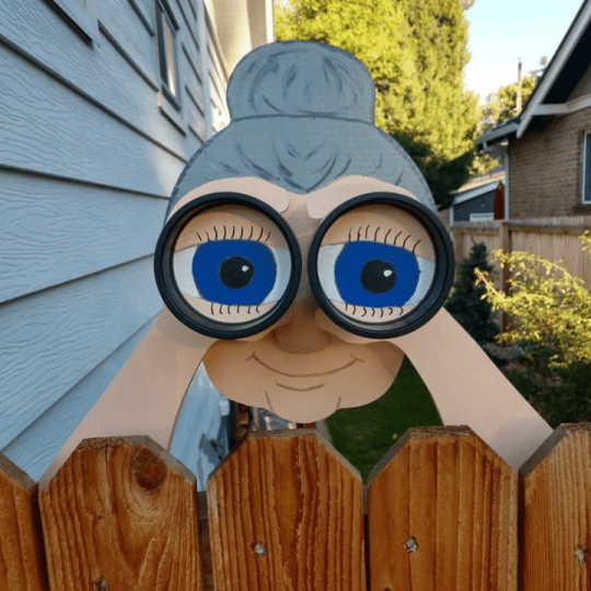 hambort™-Fence Decoration Nosy Old Man and Lady Garden Yard Art