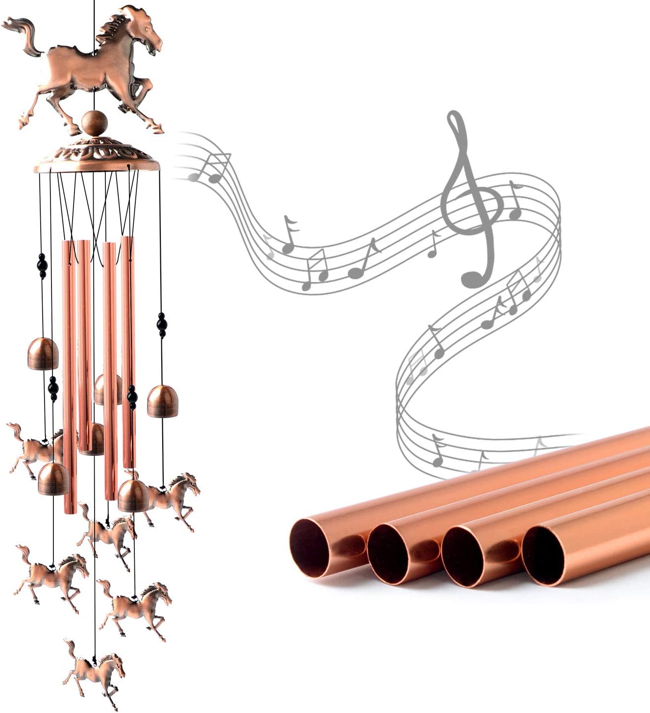 hambort™-Pure Hand-made Copper Horse Wind Chimes