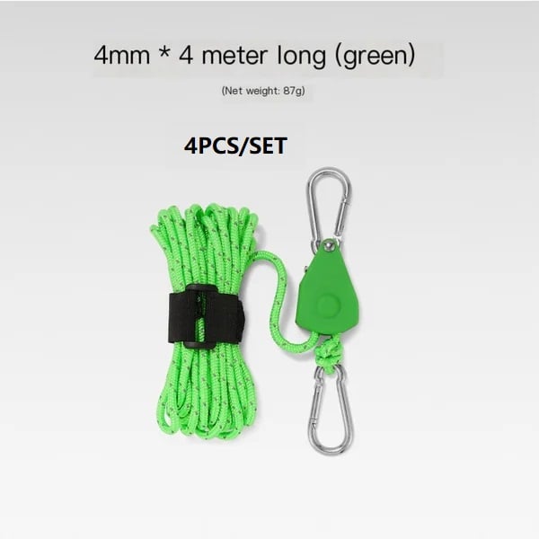 hambort™-Portable Adjustable Fix Tent High Strength Fast Release Pulley Camping Rope(4 Pcs/Set)