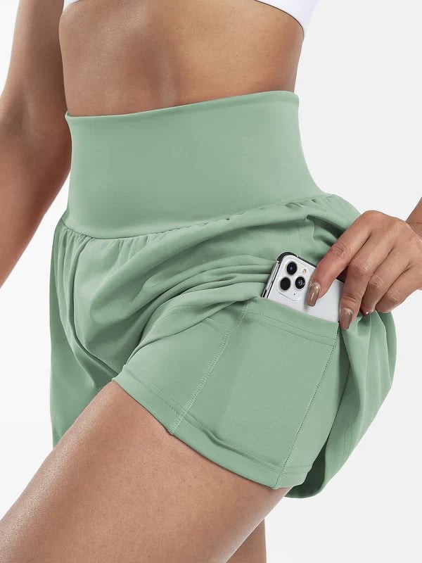 ✨️2025 New Hot Sales🥰High Waisted 2-in-1 Yoga Shorts & Side Pockets