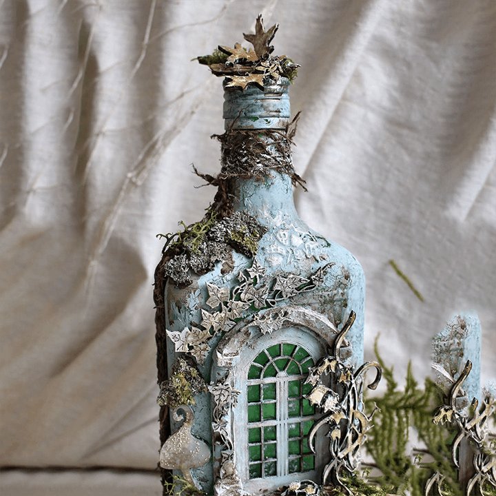 hambort™-Altered Art Bottle - Mystical forest stories