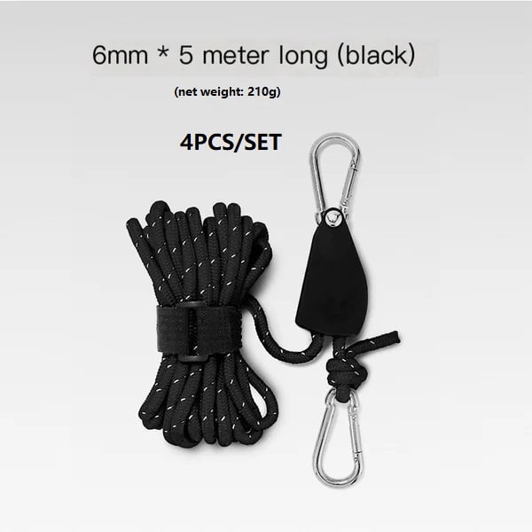 hambort™-Portable Adjustable Fix Tent High Strength Fast Release Pulley Camping Rope(4 Pcs/Set)