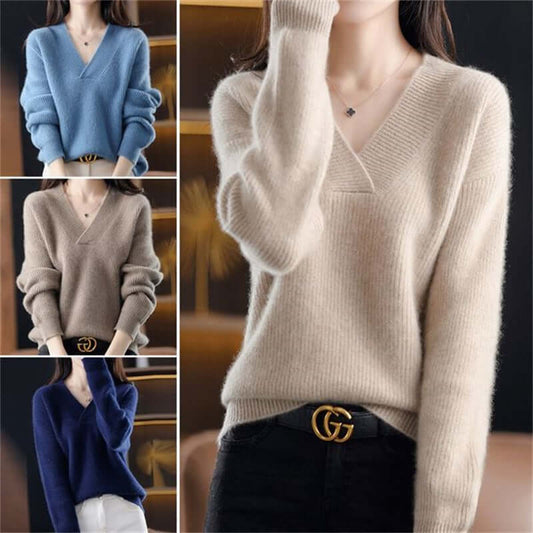 🔥WOMEN'S V-NECK CASHMERE SWEATER