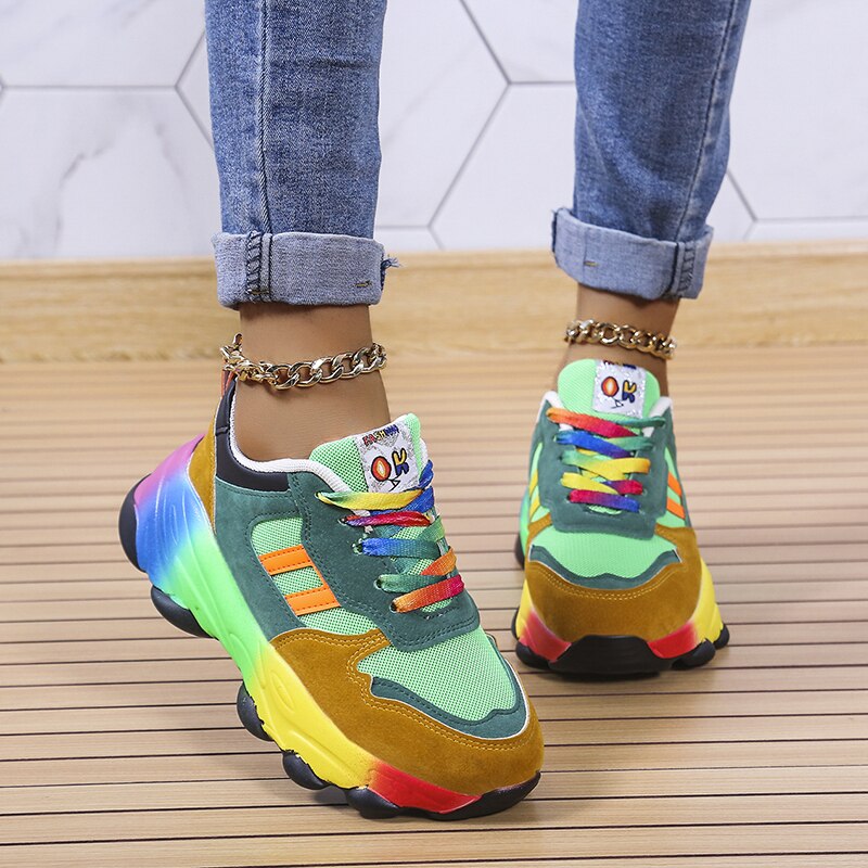 (CHRISTMAS SALE) MarleyShoes | Comfortable & Stylish Rainbow Sneakers