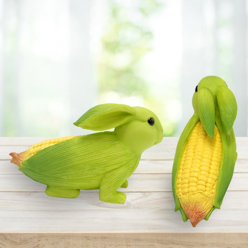 hambort™- Cute Rabbit Sculpture Creative 2-in-1 Corn Rabbit Ornaments