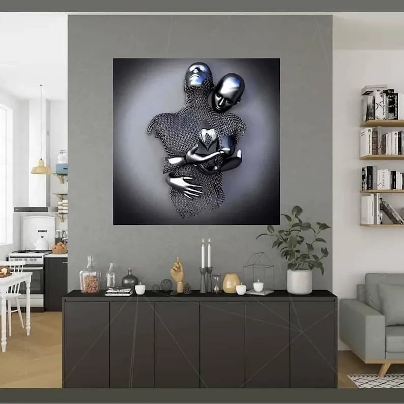 hambort™- Love Heart Gray-3D Art Wall