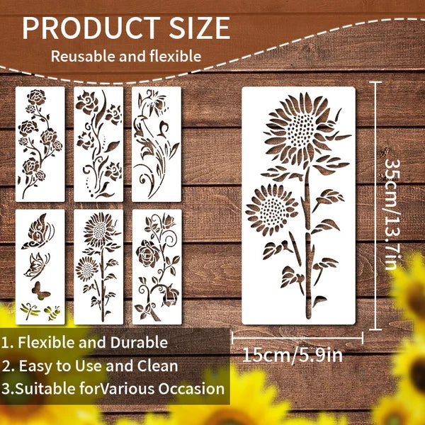 hambort™-Garden Fence Large Flower Stencils