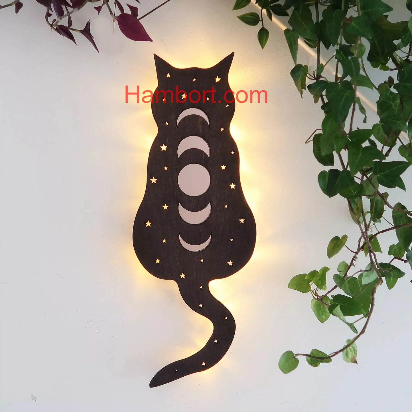 hambort™-kitten wood wall light