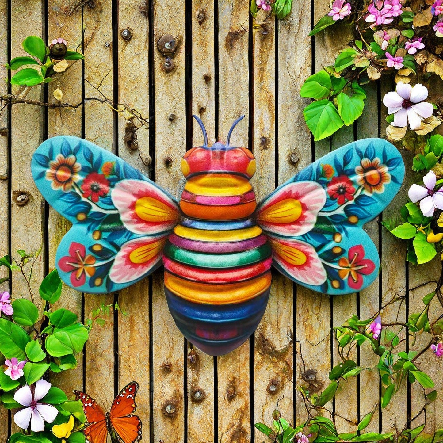 hambort™-Iron Bee Art Sculpture Hanging Wall Decorations for Garden