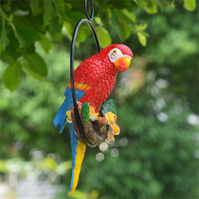 hambort™-Iron ring parrot pendant garden decoration