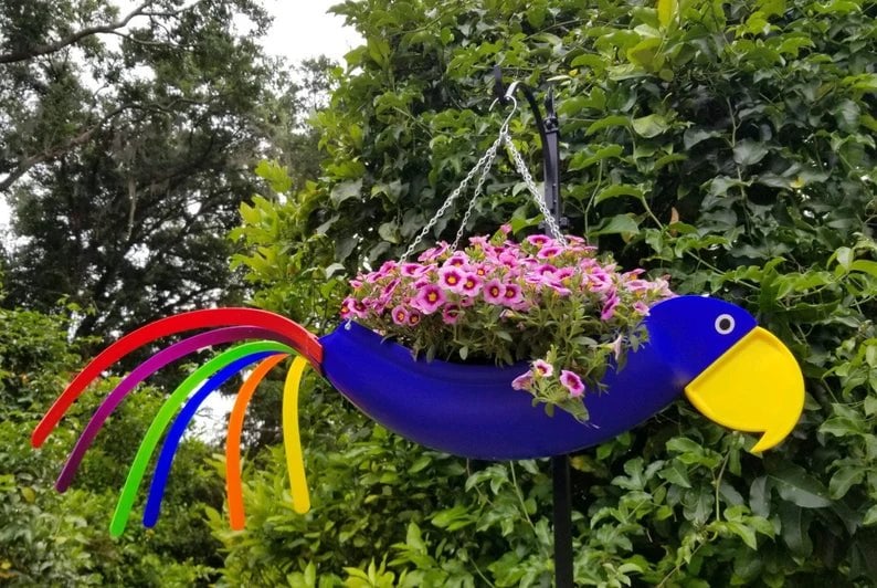 hambort™-Bright Colorful Bird Hanging Planter Yard Decor