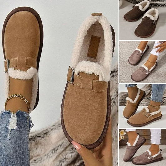 🔥Last Day Promotion 48% OFF🔥Women's Plush Round Toe Slip-On Orthopedic Loafers Shoes🔥Buy 2 Free Shipping