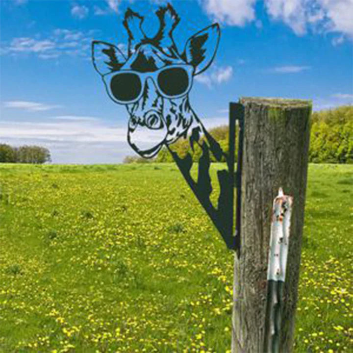 hambort™-Outdoor garden farm peeping goat metal artwork interior decoration (meaning pastoral, natural and friendly)