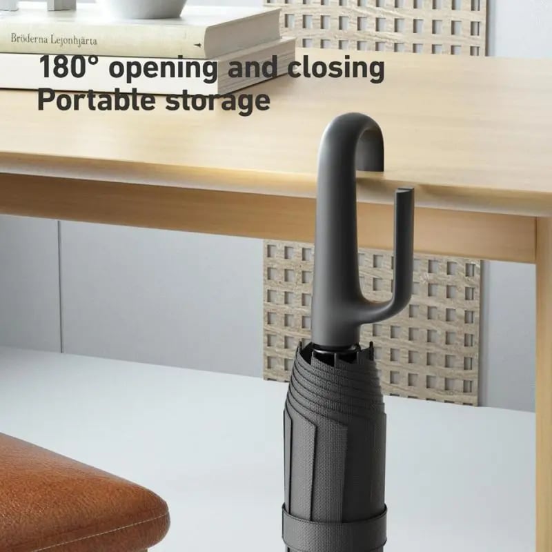 🔥🎁Automatic Folding Umbrella – Lightweight, Portable with Loop Buckle, Windproof & Waterproof