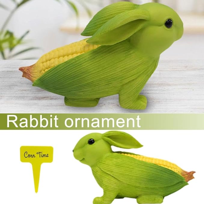 hambort™- Cute Rabbit Sculpture Creative 2-in-1 Corn Rabbit Ornaments