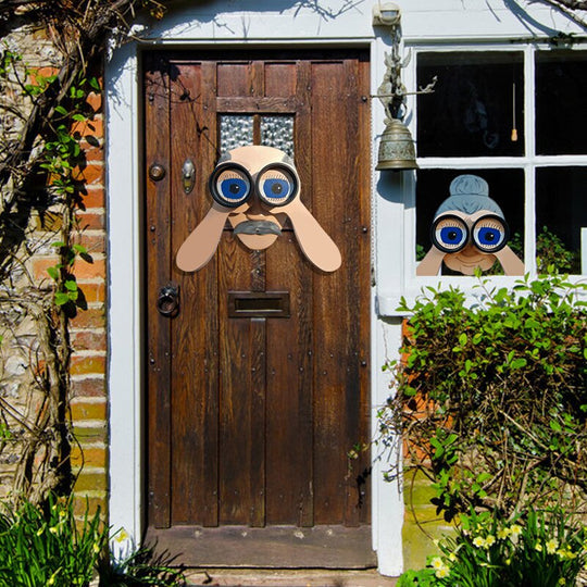 hambort™-Fence Decoration Nosy Old Man and Lady Garden Yard Art