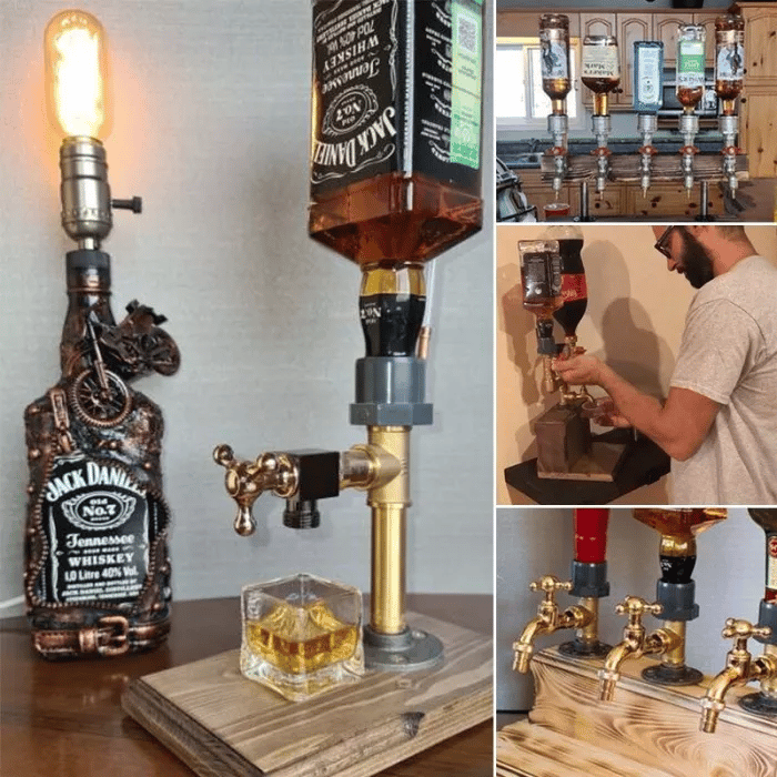 hambort™-Liquor Alcohol Whiskey wood Dispenser