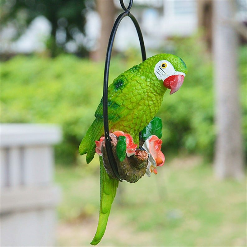 hambort™-Iron ring parrot pendant garden decoration