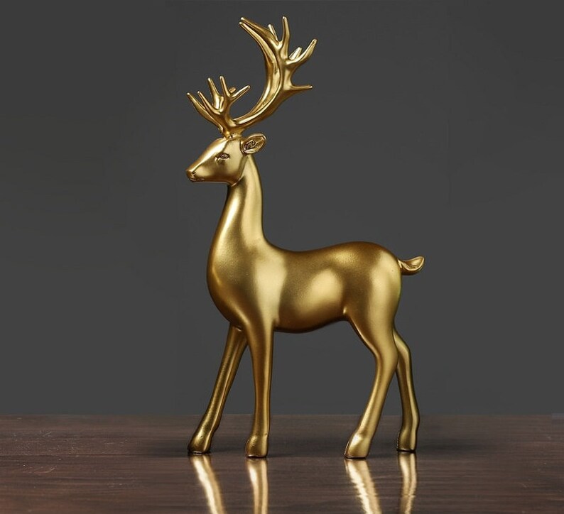 hambort™-Golden Couple Deer Figurines