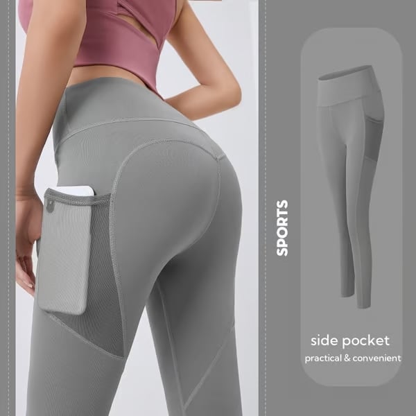 🎁Last Day 49% OFF 🔥High Waisted Side Pocket Shaping Training Leggings
