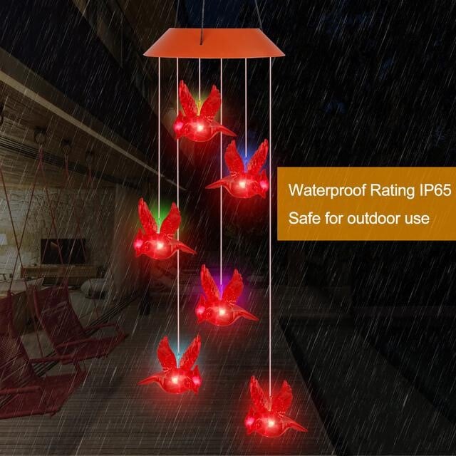 hambort™-Solar Cardinal Wind Chime Light