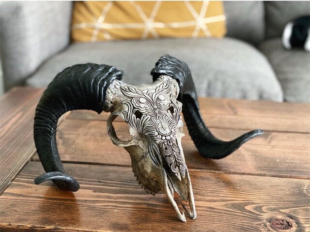 hambort™-Carved Ram Skull