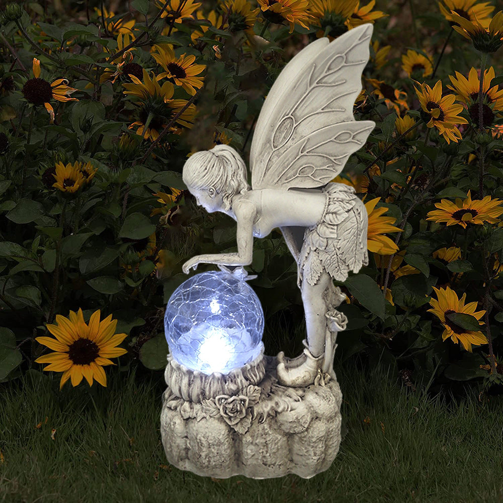 hambort™-Home garden solar energy decoration Fairy Statue