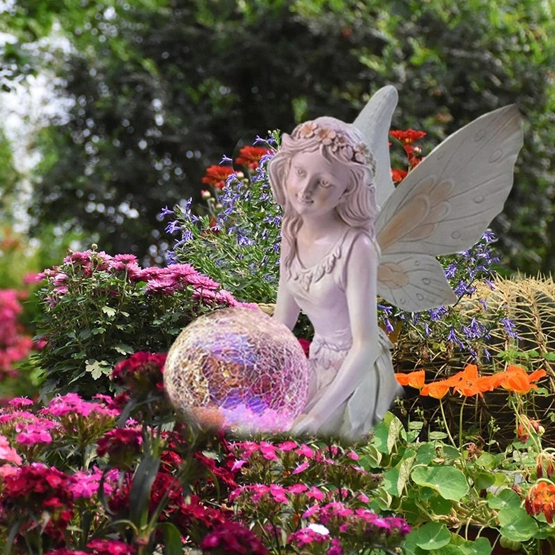 hambort™-Home garden solar energy decoration Fairy Statue