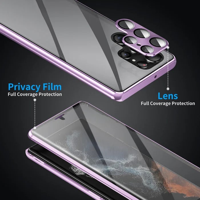 Magnetic Double-sided Tempered Glass Case