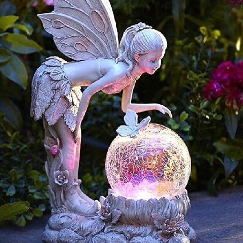 hambort™-Home garden solar energy decoration Fairy Statue