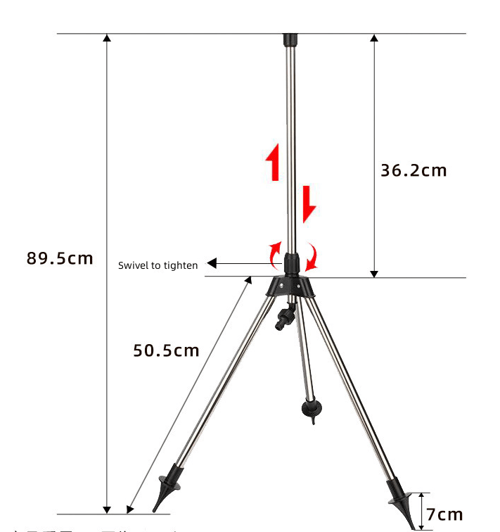 hambort™-Stainless Steel Rotary Irrigation Tripod Telescopic Support Sprinkler