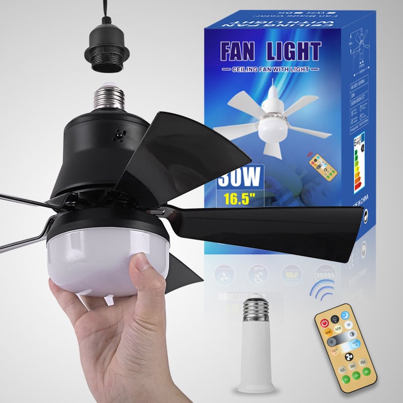 hambort™-2-IN-1 PORTABLE CEILING FAN & LIGHT with Remote Control