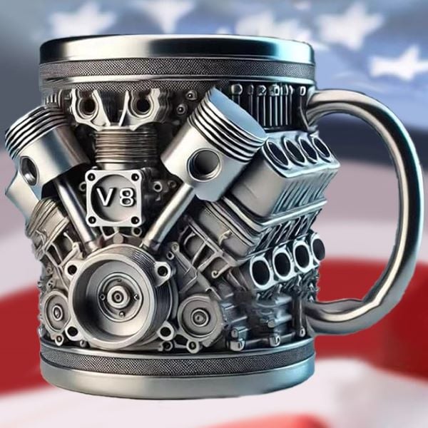 🔥Limited Edition-49% OFF🎁V8 Engine Stainless Steel Mug🚚BUY 2 FREE SHIPPING