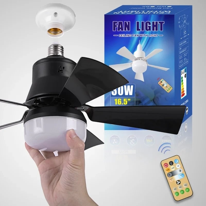 hambort™-2-IN-1 PORTABLE CEILING FAN & LIGHT with Remote Control