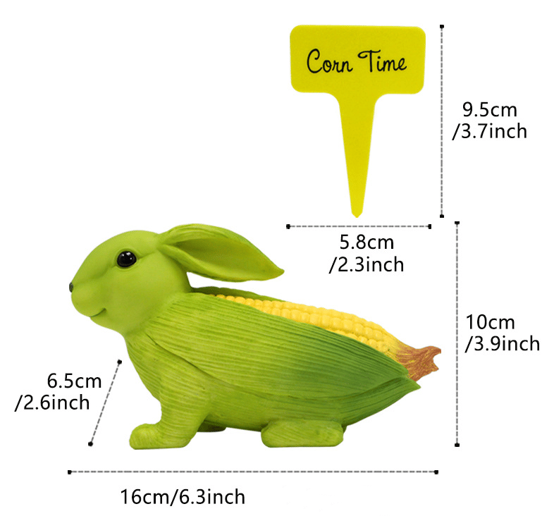 hambort™- Cute Rabbit Sculpture Creative 2-in-1 Corn Rabbit Ornaments