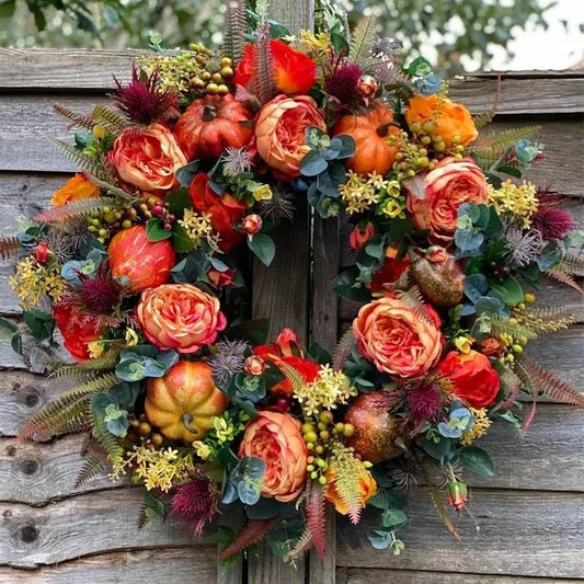 hambort™-🔥Hot Sale 49% Off🔥Fall Peony And Pumpkin Wreath - Year Round Wreath