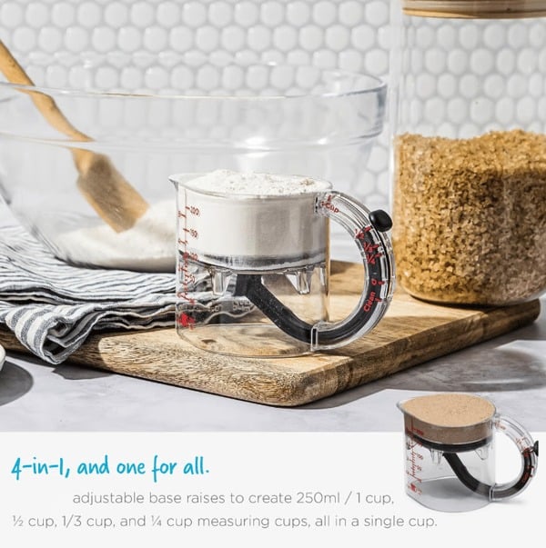 ✨4-in-1 Adjustable Measuring Cup