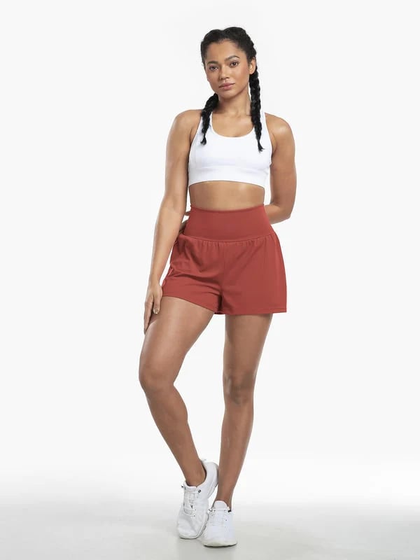 ✨️2025 New Hot Sales🥰High Waisted 2-in-1 Yoga Shorts & Side Pockets