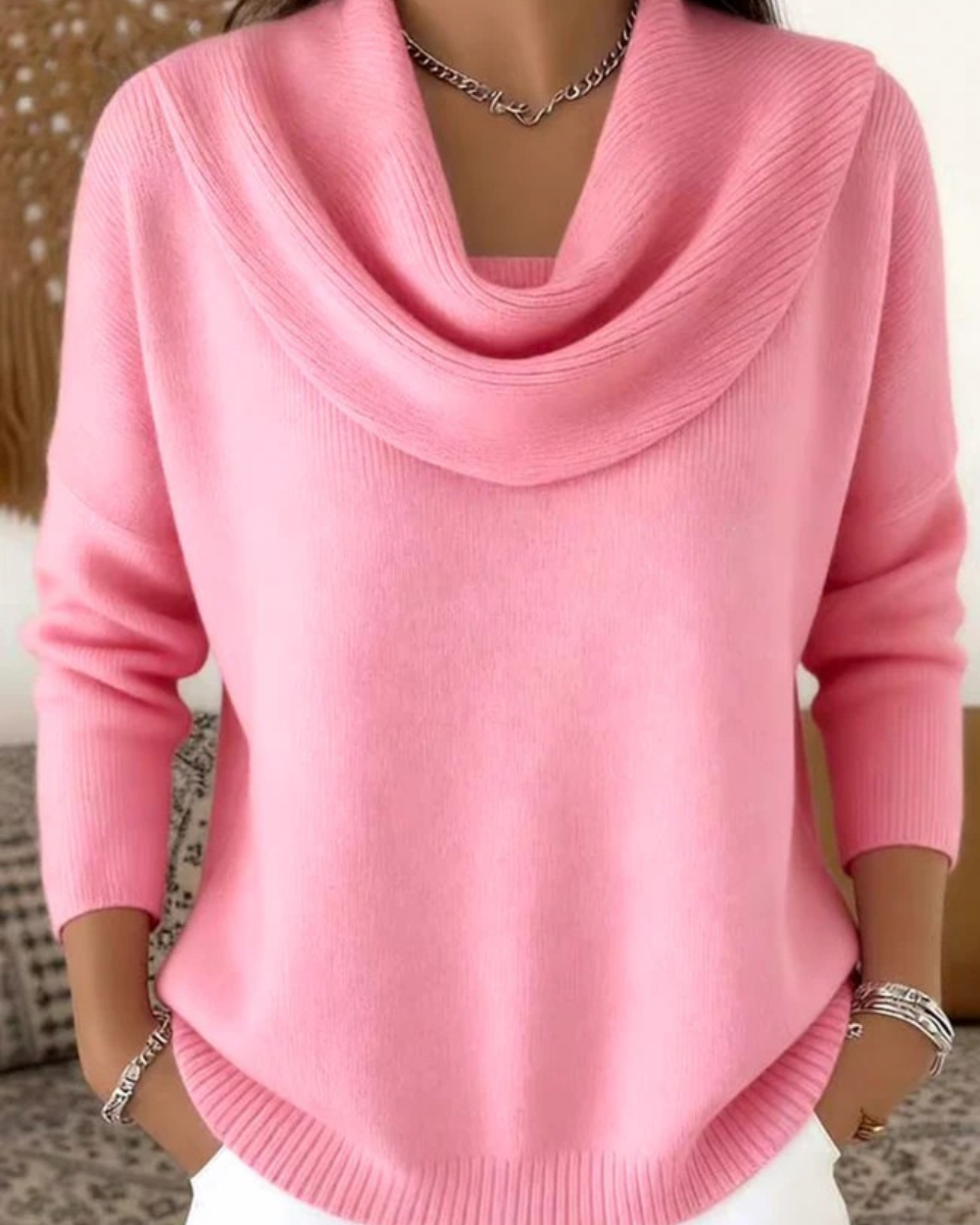 Cozy Ruffled-neck Sweater