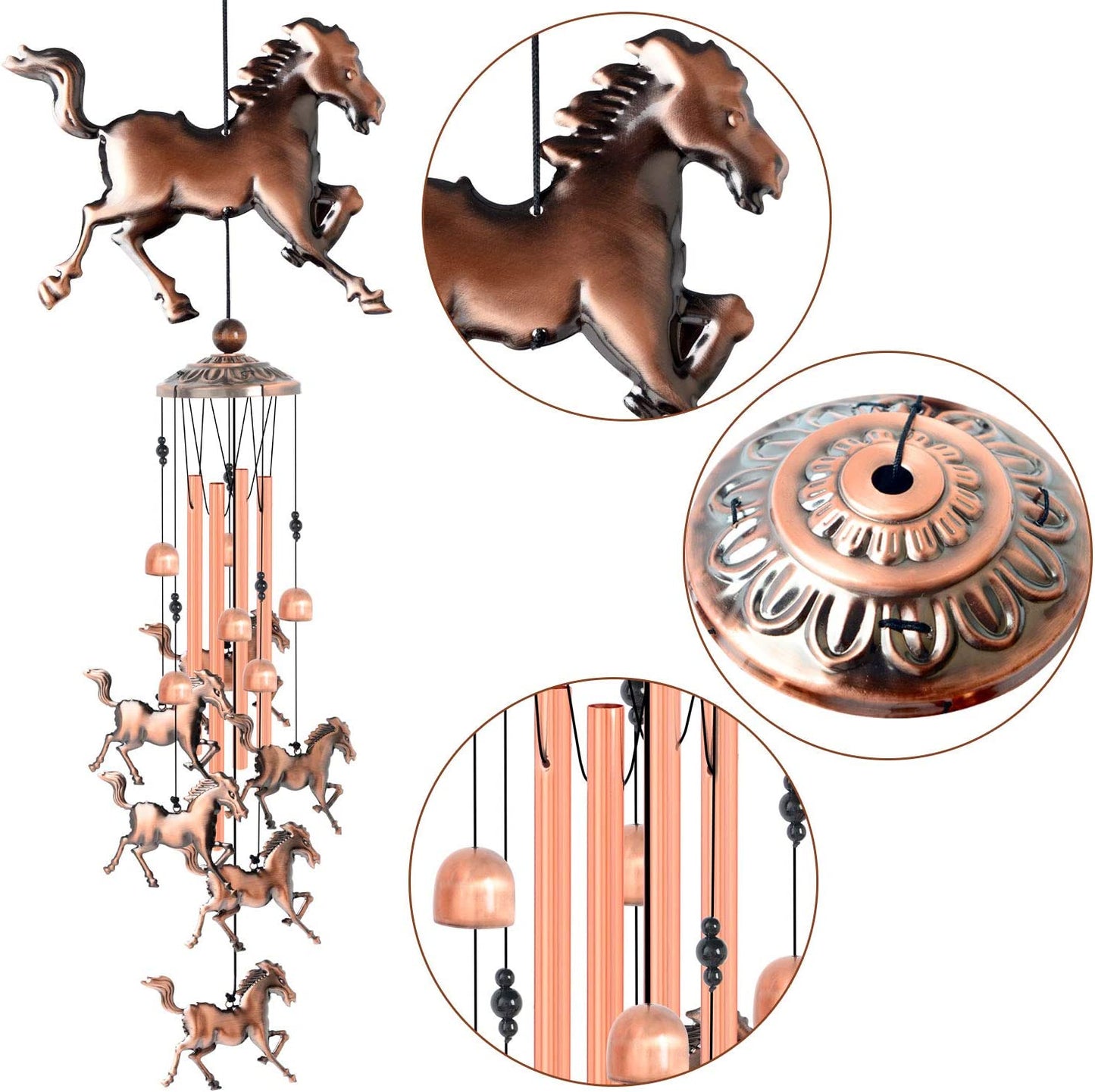 hambort™-Pure Hand-made Copper Horse Wind Chimes