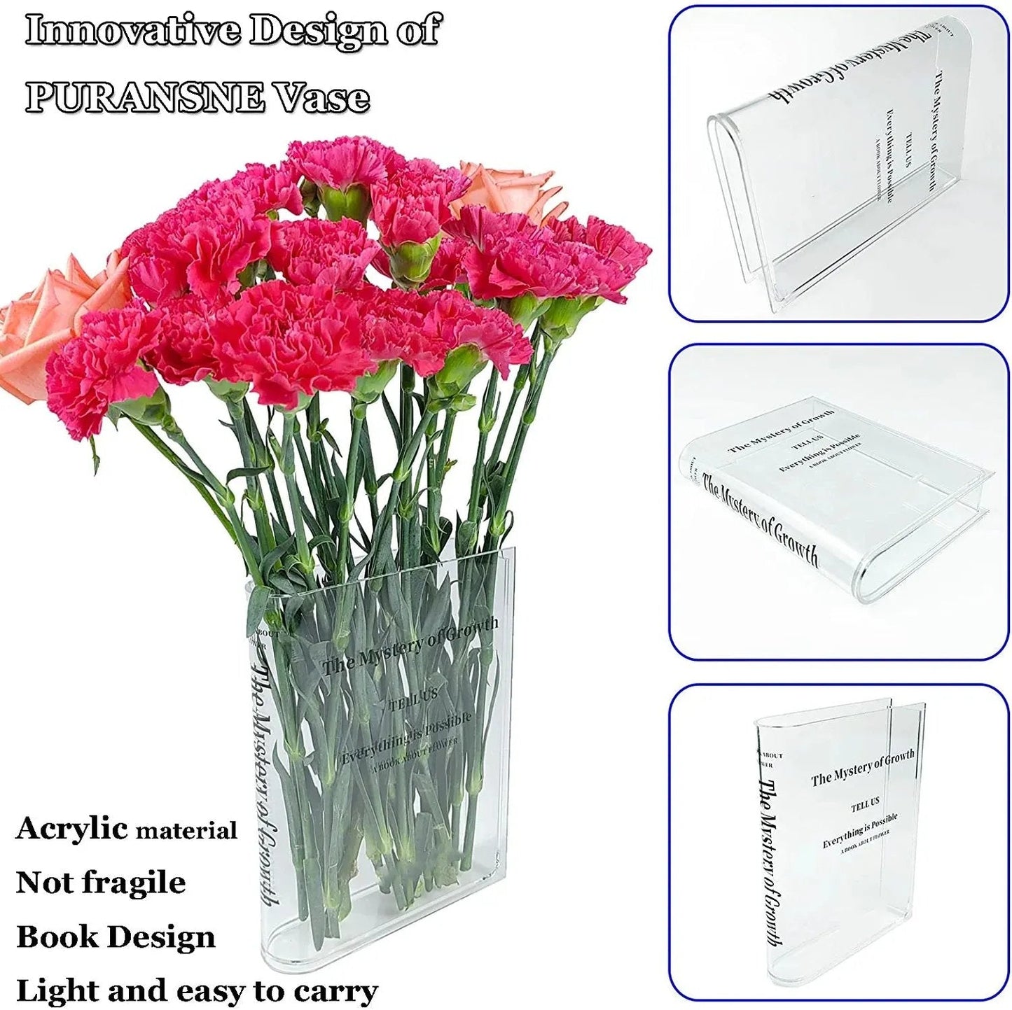 hambort™-Books About Flowers - Book Vase