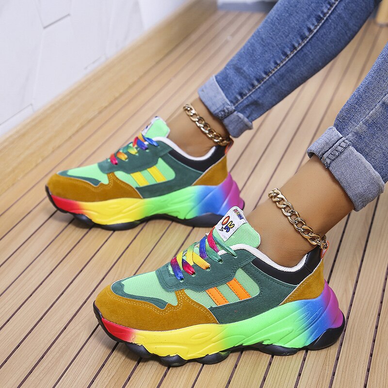 (CHRISTMAS SALE) MarleyShoes | Comfortable & Stylish Rainbow Sneakers