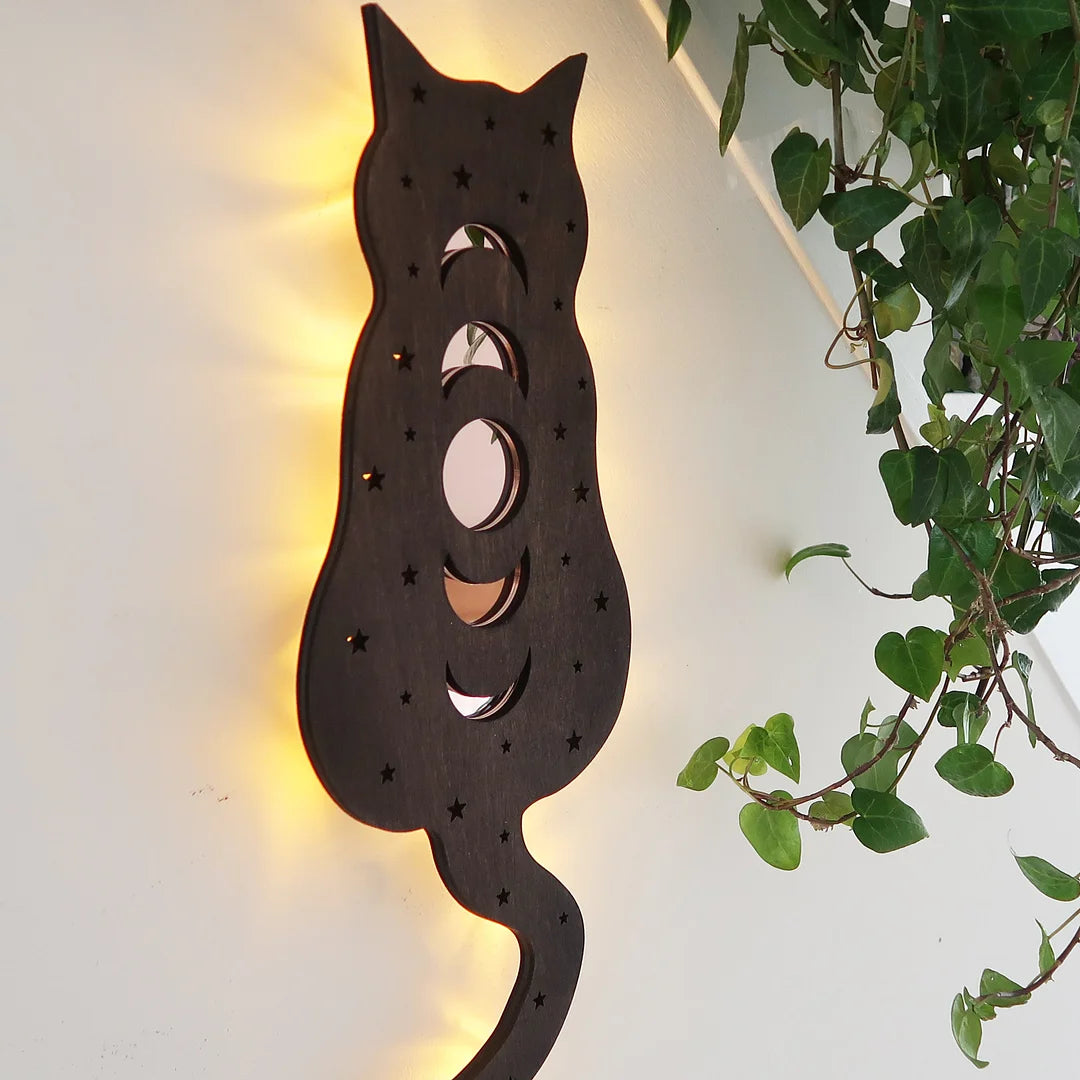 hambort™-kitten wood wall light