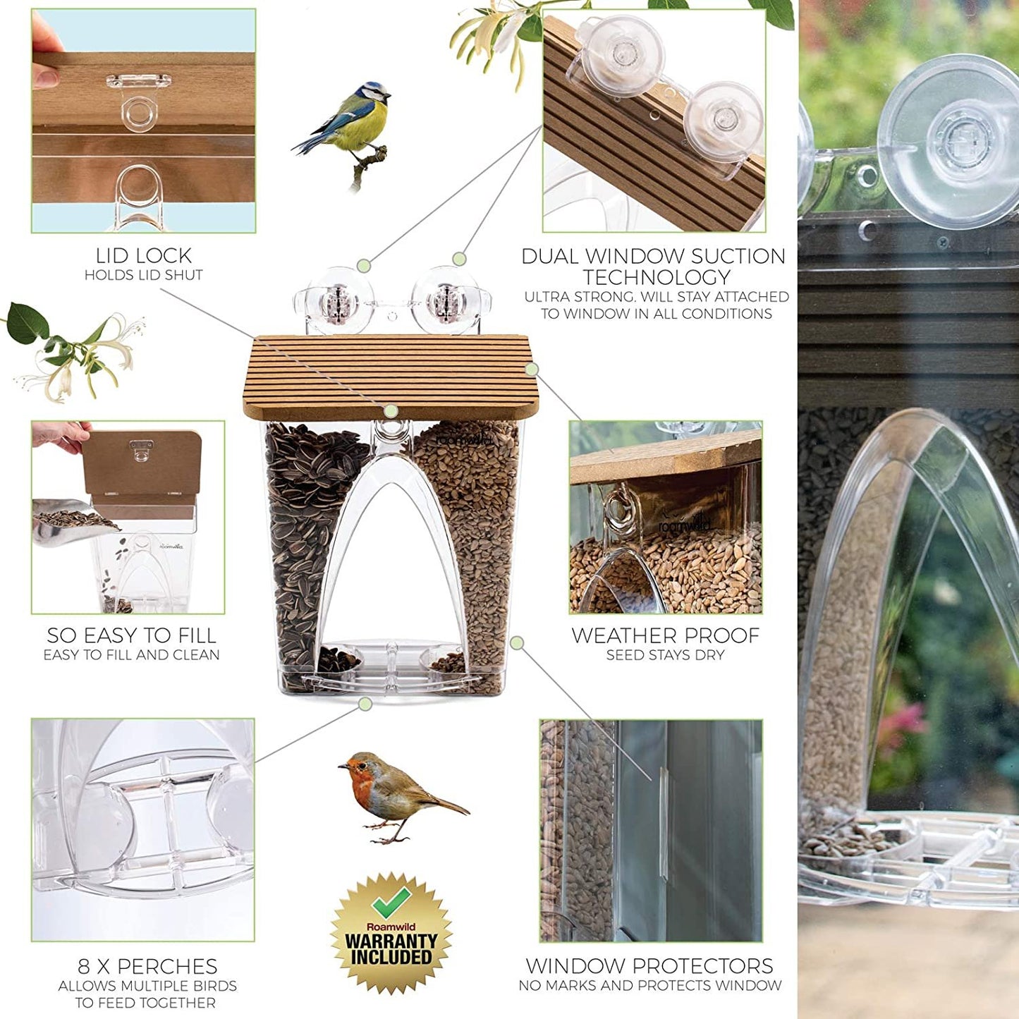 hambort™- Arch Window Bird Feeder