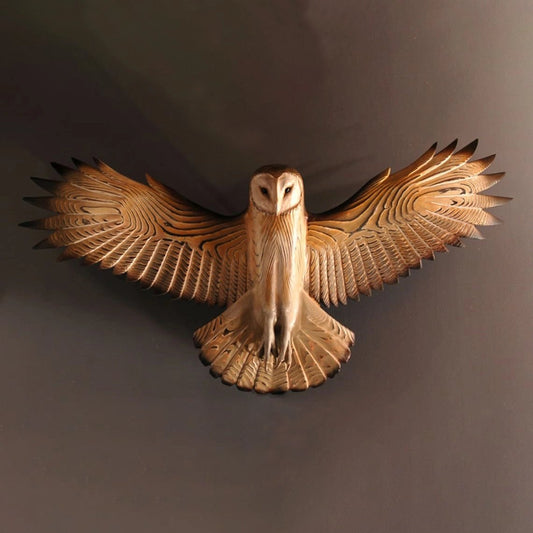 hambort™-Barn Owl Wall Art - Hand Carved Art