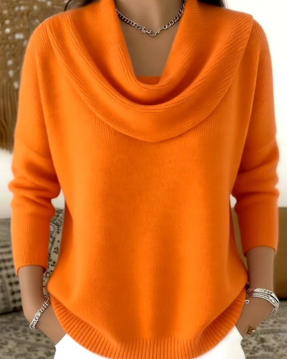 Cozy Ruffled-neck Sweater