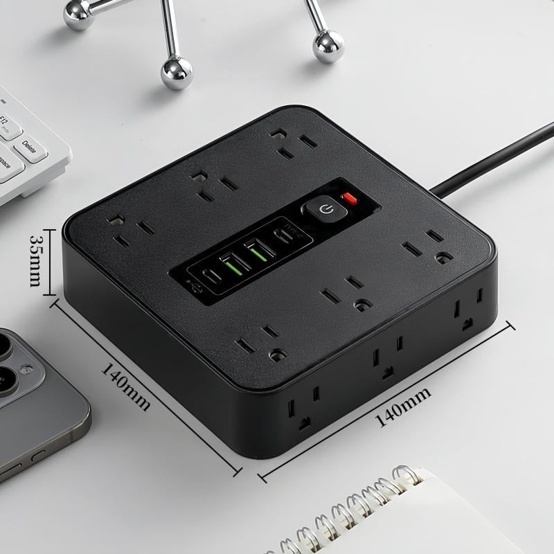 ⚡16-in-1 Power Strip with Switch & Surge Protection,ETL Listed Fireproof Power Strip