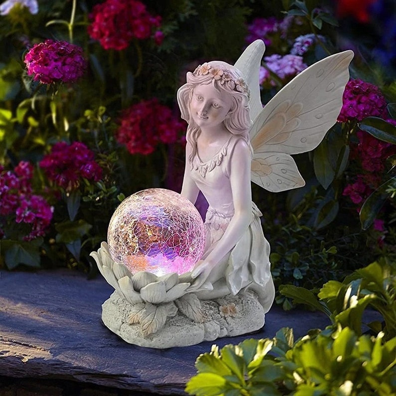 hambort™-Home garden solar energy decoration Fairy Statue