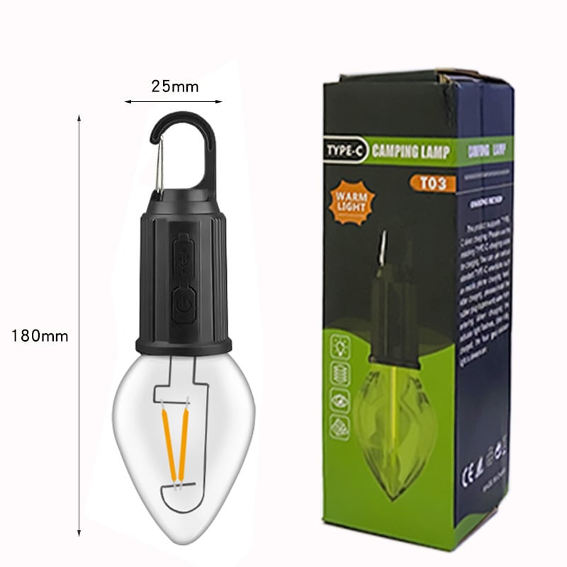 hambort™-New Outdoor Camping Hanging Type-C Charging Retro Light Bulb Lighting Decoration