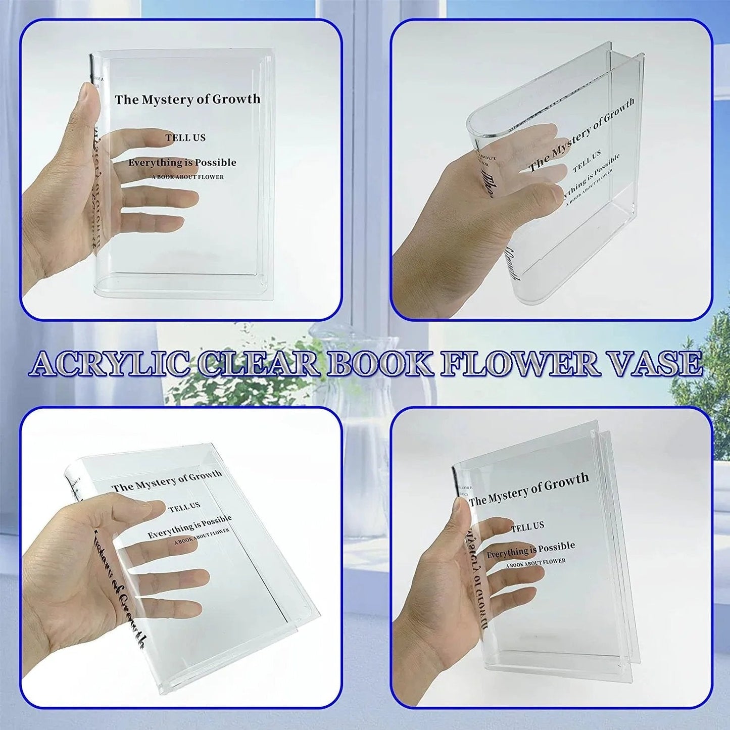 hambort™-Books About Flowers - Book Vase